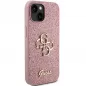 Apple iPhone 15 Case Guess Fixed Glitter Big 4G Pink 