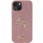 Apple iPhone 15 Case Guess Fixed Glitter Big 4G Pink 