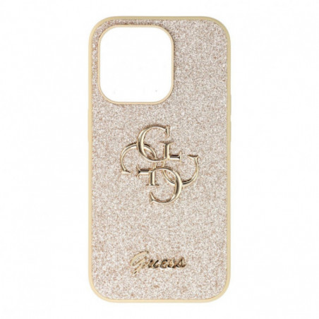 Apple iPhone 14 Pro Case Guess Fixed Glitter Big 4G Gold