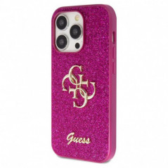 Apple iPhone 15 Pro Case Guess Fixed Glitter Big 4G Purple 