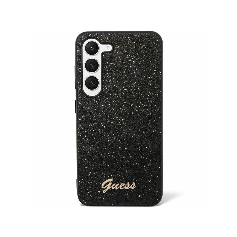 Samsung Galaxy S24 PLUS Case Guess Glitter Script Black 