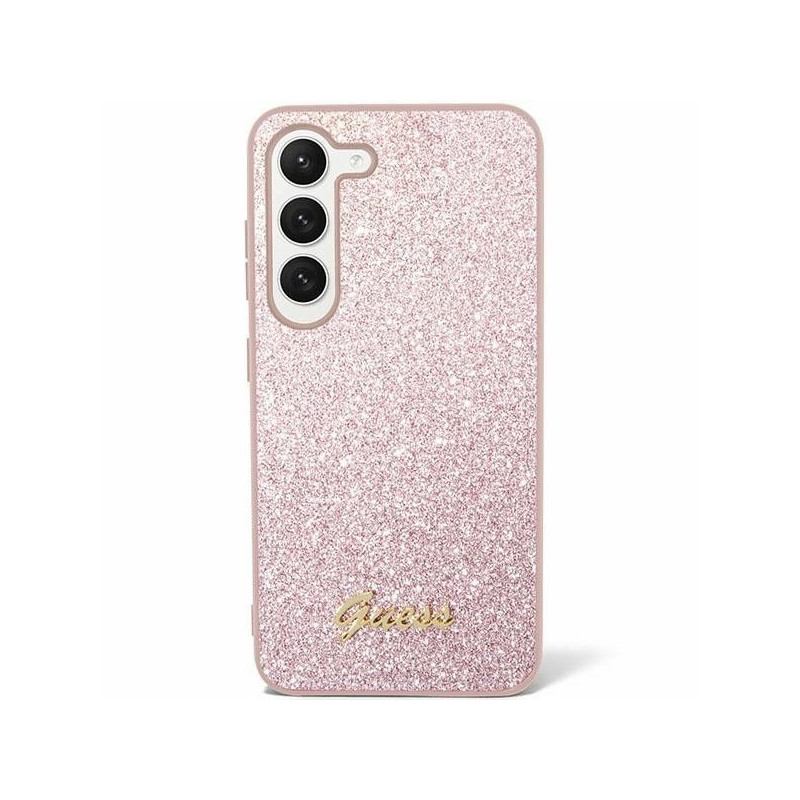 Samsung Galaxy S24 ULTRA Case Guess Glitter Script Pink 