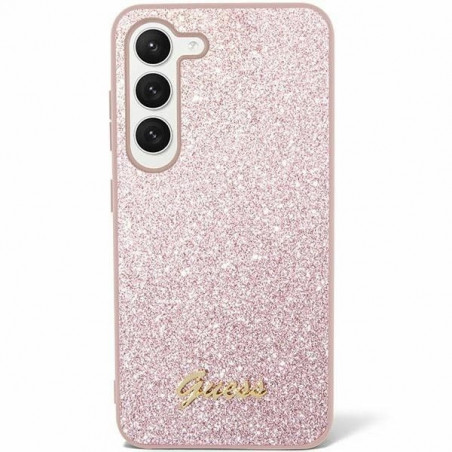 Samsung Galaxy S24 ULTRA Case Guess Glitter Script Pink 