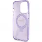 Apple iPhone 15 Pro Case Guess Glitter Script Logo - Ring stand MagSAFE  Purple 