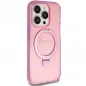 Apple iPhone 15 Pro Case Guess Glitter Script Logo - Ring stand MagSAFE  Pink 