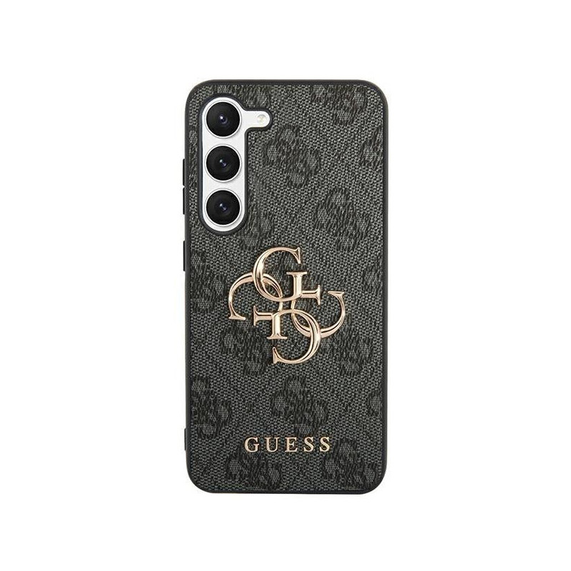 Samsung Galaxy S24 Case Guess Leather 4G Metal Logo Black 