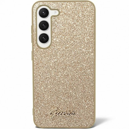 Samsung Galaxy S24 PLUS Case Guess Glitter Script Gold 