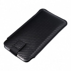 Samsung Galaxy M21 Univerzálne puzdro Pocket Carbon Carbon pattern  Black 