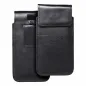 Samsung Galaxy A12 Univerzálne puzdro, Belt Holster ROYAL - Leather universal flap pocket Black 