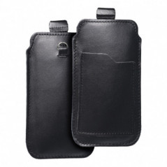 Apple iPhone 8 Univerzálne puzdro, Belt Holster ROYAL - Leather universal flap pocket Black 