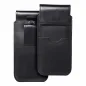 XIAOMI Redmi 12 Univerzálne puzdro, Belt Holster ROYAL - Leather universal flap pocket Black 