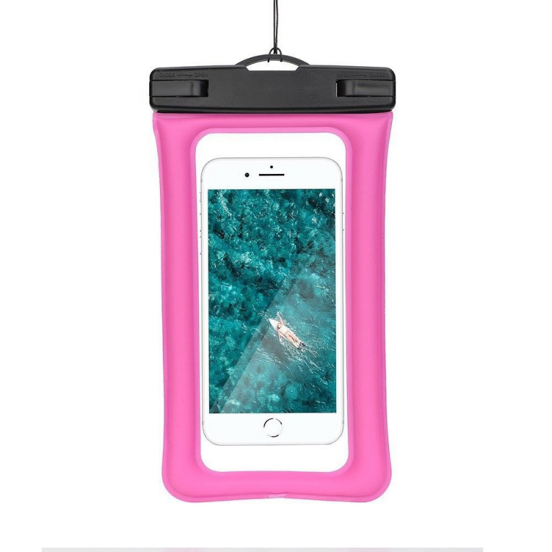 Waterproof Airbag Phone Case with Closure – Rose Pink