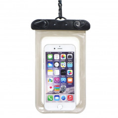 Waterproof Phone Bag with Plastic Closure – Black