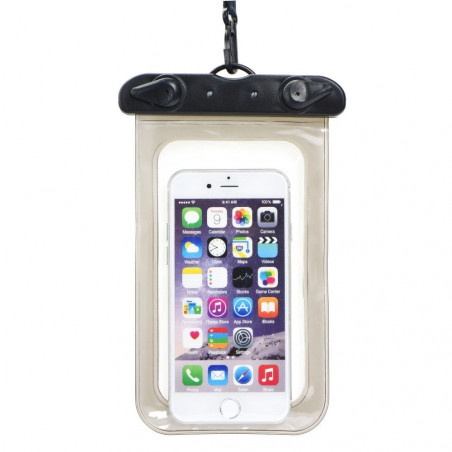 Waterproof Phone Bag with Plastic Closure – Black