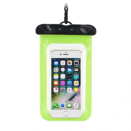 Waterproof phone case with closure – green