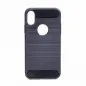 CARBON for Apple iPhone XS FORCELL Silicone cover Black