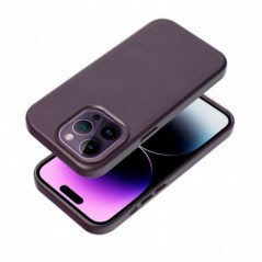 Apple iPhone 16 Pro Max Case Leather Mag Cover Elegant  MagSAFE  Dark violet 