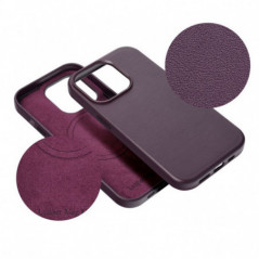 Apple iPhone 16 Plus Case Leather Mag Cover Elegant  MagSAFE  Dark violet 