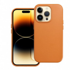 Apple iPhone 16 Pro Case Leather Mag Cover Elegant  MagSAFE  Orange 