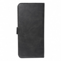 XIAOMI Redmi 12 Univerzálne puzdro, Wallet Cases COMMON book Elegant, Soft lining inside  Black 