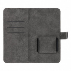 XIAOMI Redmi 12 Univerzálne puzdro, Wallet Cases COMMON book Elegant, Soft lining inside  Black 