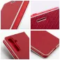 Samsung Galaxy M12 Wallet Cases LUNA Book Carbon Carbon Fibre, Elegant  Red 