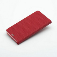 Samsung Galaxy S21 FE 5G Wallet Cases LUNA Book Carbon Carbon Fibre, Elegant  Red 