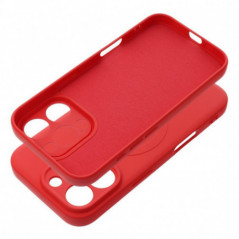 Apple iPhone 16 Pro Case Silicone Mag Cover MagSAFE  Red