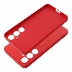 Samsung Galaxy S24 FE Case Silicone Mag Cover MagSAFE  Red