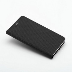 Apple iPhone 16 Wallet Cases LUNA Book Carbon Carbon Fibre, Elegant  Black