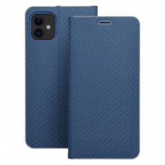 Apple iPhone 16 Pro Wallet Cases LUNA Book Carbon Carbon Fibre, Elegant  Blue