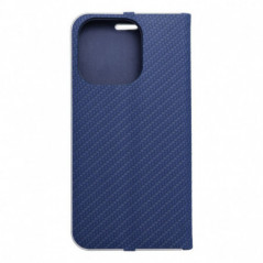 Apple iPhone 16 Pro Wallet Cases LUNA Book Carbon Carbon Fibre, Elegant  Blue