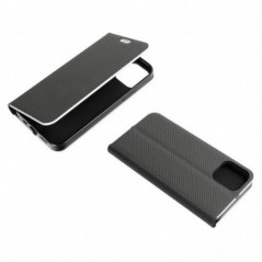 Apple iPhone 16 Plus Wallet Cases LUNA Book Carbon Carbon Fibre, Elegant  Black