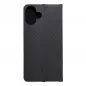 Apple iPhone 16 Plus Wallet Cases LUNA Book Carbon Carbon Fibre, Elegant  Black