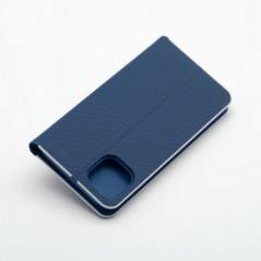 Apple iPhone 16 Plus Wallet Cases LUNA Book Carbon Carbon Fibre, Elegant  Blue