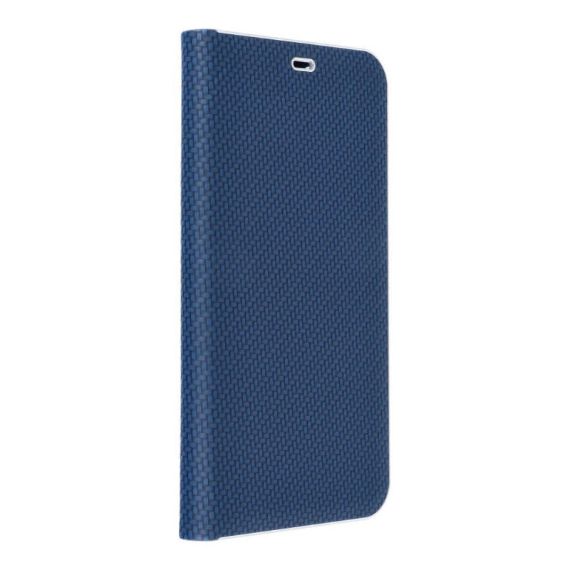 Apple iPhone 16 Pro Max Wallet Cases LUNA Book Carbon Carbon Fibre, Elegant  Blue