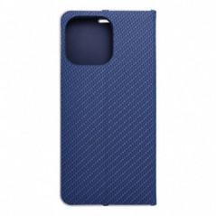 Apple iPhone 16 Pro Max Wallet Cases LUNA Book Carbon Carbon Fibre, Elegant  Blue