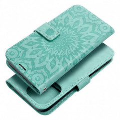 Apple iPhone 16 Pro Wallet Cases MEZZO Book Mandala  Green