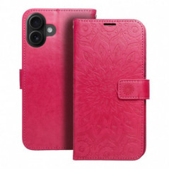 Apple iPhone 16 Plus Wallet Cases MEZZO Book Mandala  Magenta