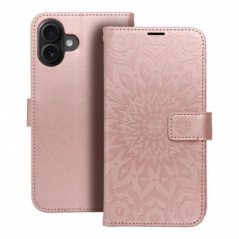 Apple iPhone 16 Plus Wallet Cases MEZZO Book Mandala  Rose gold
