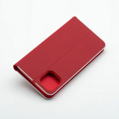 Apple iPhone 16 Plus Wallet Cases LUNA Book Carbon Carbon Fibre, Elegant  Red