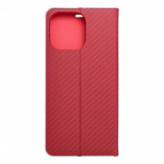 Apple iPhone 16 Pro Max Wallet Cases LUNA Book Carbon Carbon Fibre, Elegant  Red