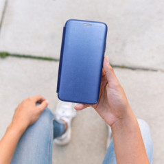 Samsung Galaxy S25 Plus Wallet Cases Book Elegance Elegant  Navy