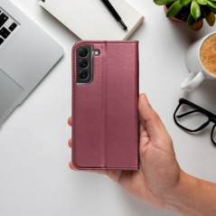 Samsung Galaxy S25 Plus Wallet Cases Smart Magneto book Burgundy