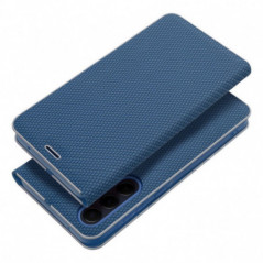 Samsung Galaxy S25 Wallet Cases LUNA Book Carbon Carbon Fibre, Elegant  Blue