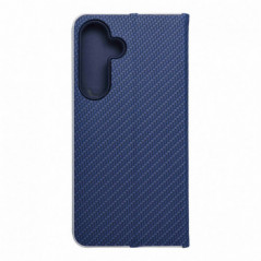 Samsung Galaxy S25 Plus Wallet Cases LUNA Book Carbon Carbon Fibre, Elegant  Blue