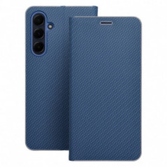Samsung Galaxy S25 Ultra Wallet Cases LUNA Book Carbon Carbon Fibre, Elegant  Blue