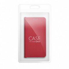 Samsung Galaxy S25 Wallet Cases LUNA Book Carbon Carbon Fibre, Elegant  Red