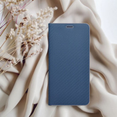 Samsung Galaxy A36 Wallet Cases LUNA Book Carbon Carbon Fibre, Elegant  Blue