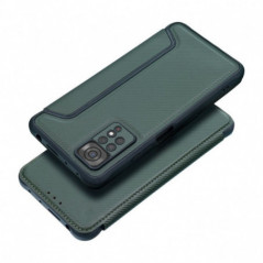 XIAOMI Redmi Note 14 Pro Plus 5G Wallet Cases Razor Book Carbon Fibre, Carbon pattern  Dark green